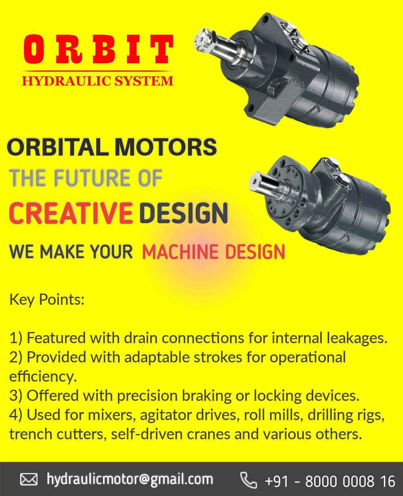 DS-400 White Hydraulic Motor in India